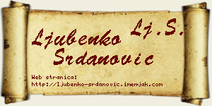 Ljubenko Srdanović vizit kartica